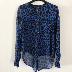 Free People | Animal Print Button Down